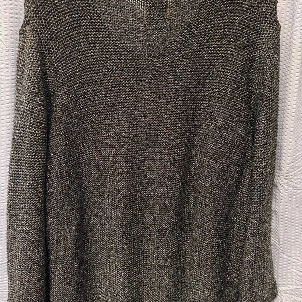 Ruby Rd. Shimmering‎ Gray Cardigan with Gold Accents - Picture 13 of 16